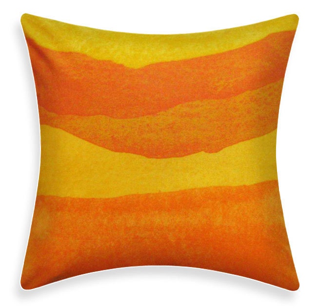 Marimekko Pillow Cover - Poukama Puuvilla Orange Yellow - ModDiva