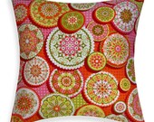 Pink / Orange / Yellow Pillow Cover - Palm Springs Pink