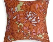 Designer Pillow Cover - Full Bloom Orange