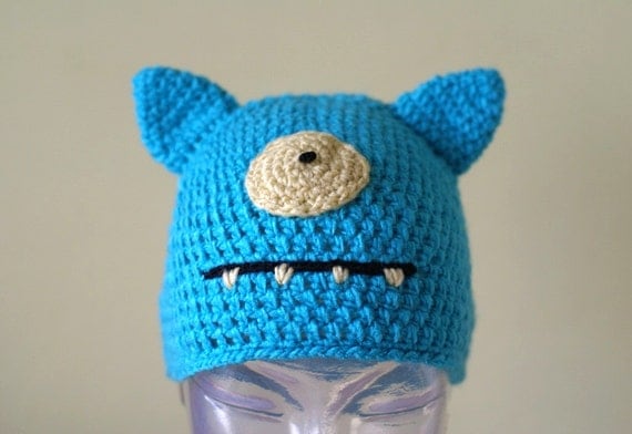 Cartoon Monster Handmade Crocheted Children Autumn Hat