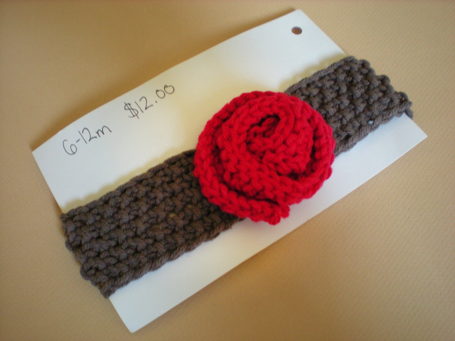6 to 12 month size Flower Headband Ready To Ship