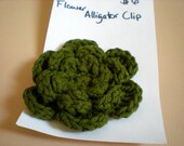 Flower Alligator Clip Hat Clip EVERGREEN