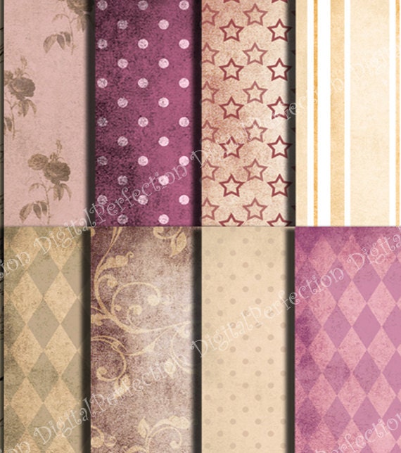 Instant Download Vintage Looking Backgrounds for ATCs ACEOs 2.5 X 3.5 inch for your Artwork - DigitalPerfection digital collage sheet 894