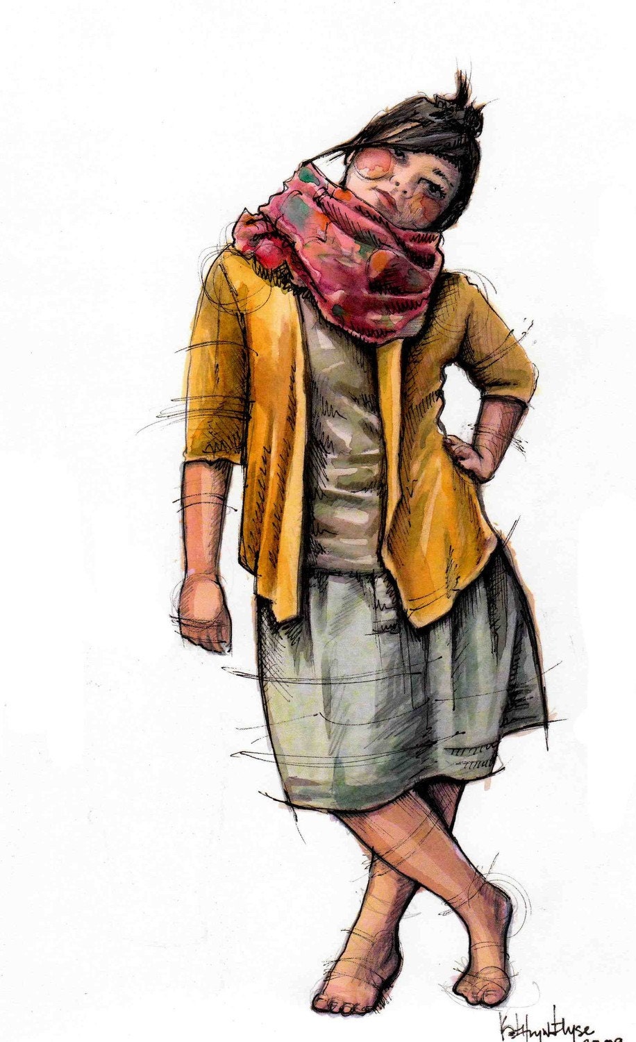 Icecream Fashion Illustration Print