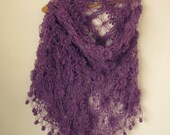 Purple Mohair Shawl