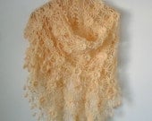 Melon Color Mohair Shawl