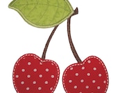 Cherries Applique Embroidered patch , sew or iron on your choice