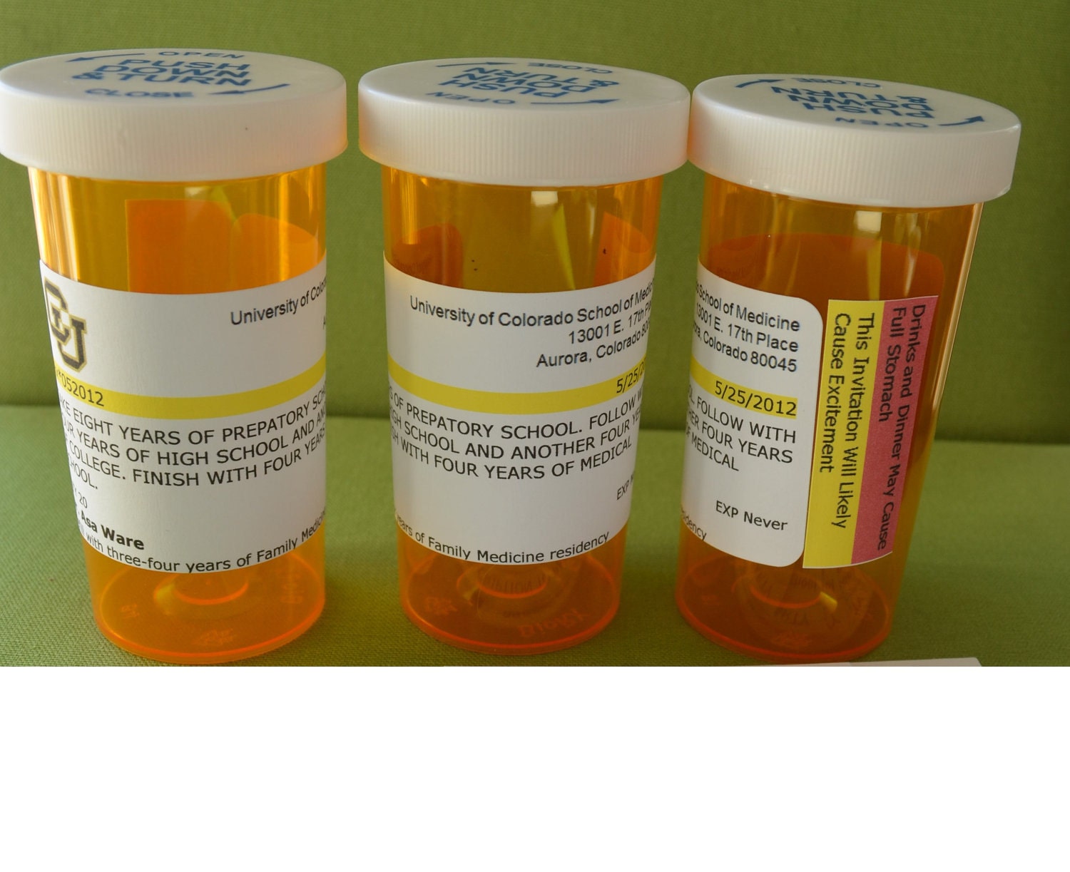 Custom Medical Theme Prescription Bottle and Stickers, Set of 10