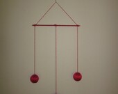 The Gobbi - Montessori Baby Mobile (red, 3 spheres)