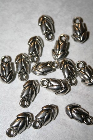 Tulip Charms, Tulips, Flowers, Dutch, Holland, Windmills, Silver Pewter, Spring, 10 Pieces