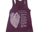 Womens Anatomical HEART american apparel Tri-Blend Racerback Tank Top S M L (9 Color Options)
