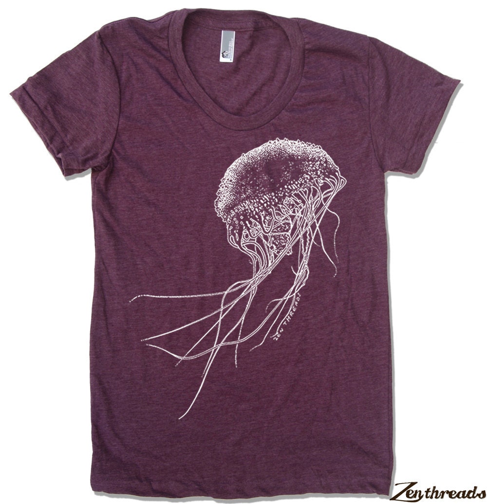 Womens JELLYFISH american apparel tee t shirt S M L XL (15 Colors Available)