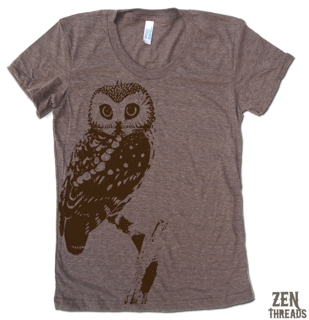 Womens OWL vintage soft american apparel T Shirt S M L XL (16 Colors Available)