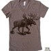 Womens MOOSE (in Snow Shoes) american apparel T Shirt S M L XL (16 Colors Available)