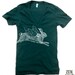 Unisex Winged RABBIT Deep V-Neck american apparel T Shirt  XS S M L (11 Colors Available)