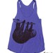 Womens TREE SLOTH american apparel Tri-Blend Racerback Tank Top S M L (8 Color Options)