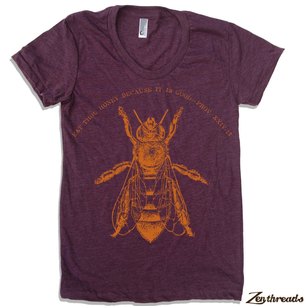 Womens EAT HONEY american apparel t shirt S M L XL (17 Color Options)