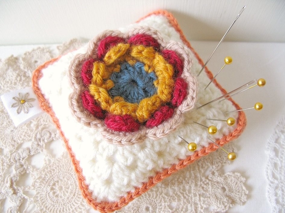 SALE - Lottie - a tiny wee granny cushion...