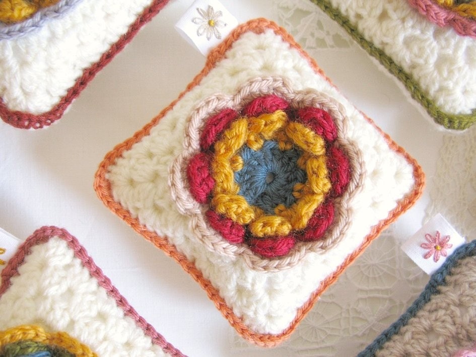SALE - Lottie - a tiny wee granny cushion...