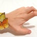 30% OFF SALE Leather bracelet with orange butterfly SALE