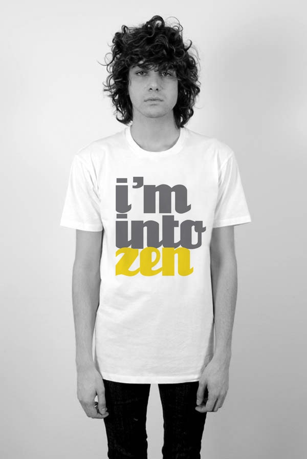 I'm Into Zen TrulySanctuary Men's Perfect Fit T Shirt, T- Shirt Ringspun Ring Spun Super Soft 100 Percent Cotton Men's Fitted Crew Neck Urban Hip Graphic Tee Shirt Top Knit White