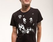 Father Day Mens tshirt -  abstract Tiger design on Mens American Apparel Tee