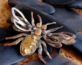 Bee Brooch with Mokume Gane