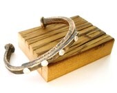 Bronze Nail Cuff with Silver Rivets