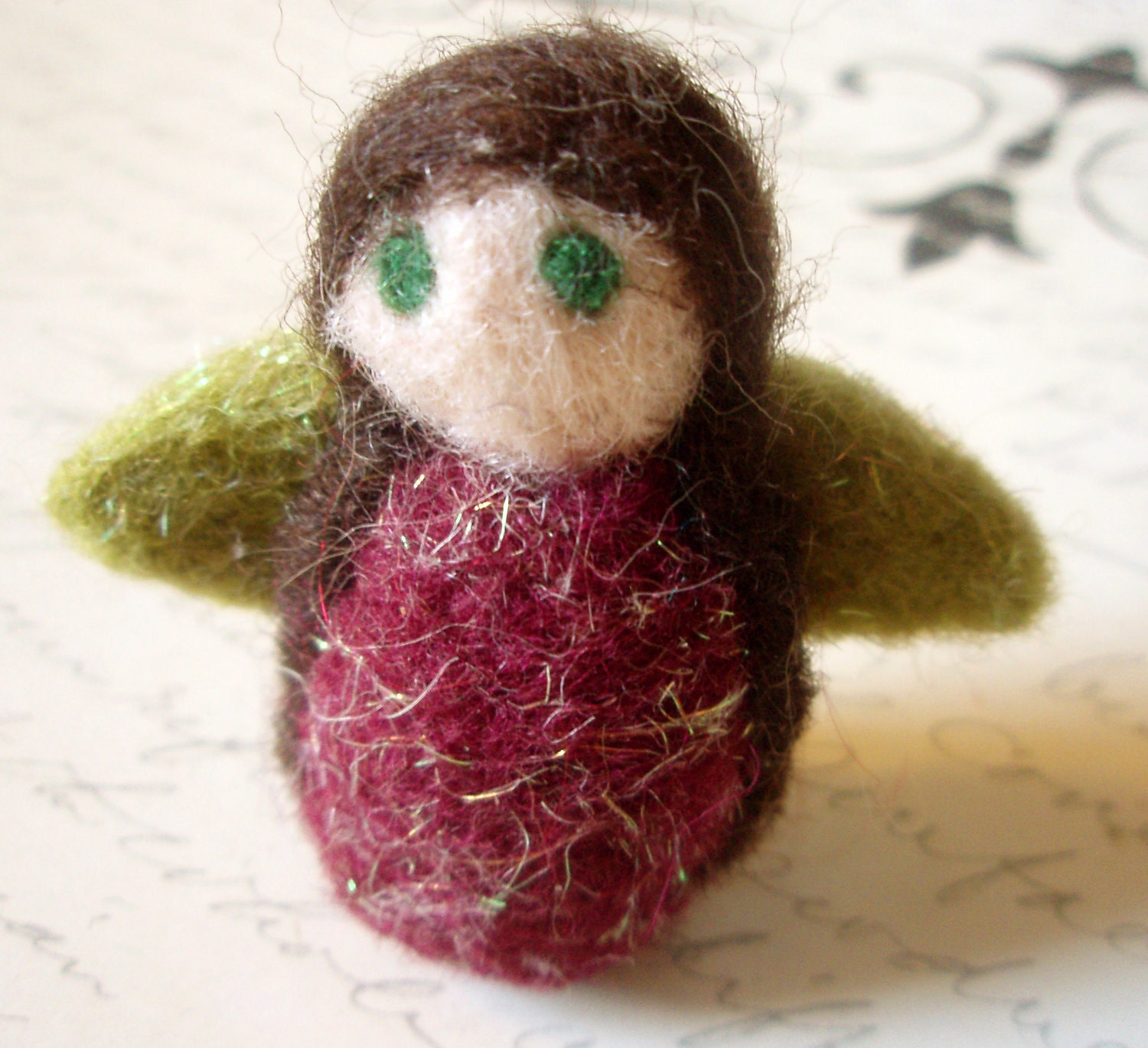 Felted Fairy Doll - Needle Felted Sparkle Flower Fairy Angel - Customizable - Waldorf Plush Toy or Decoration