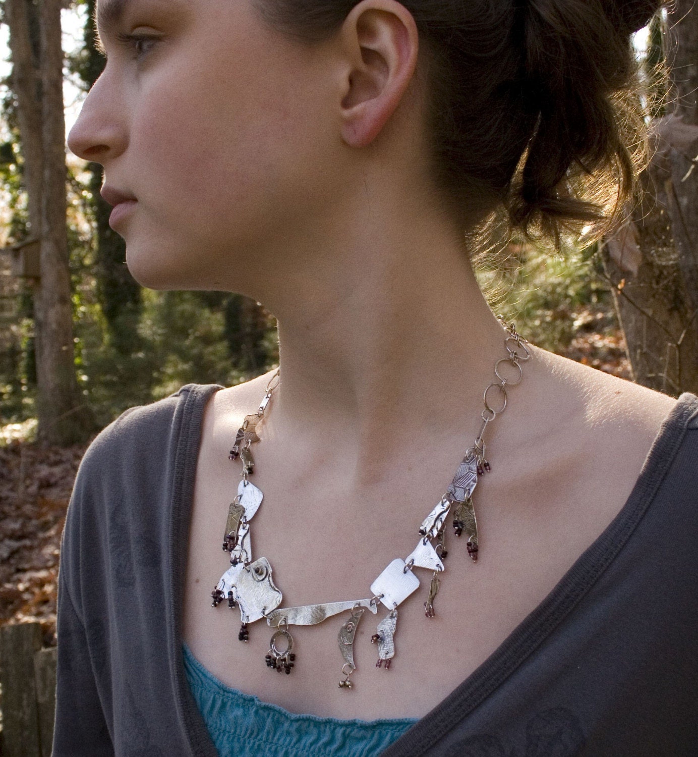 Silver crazy chain Necklace