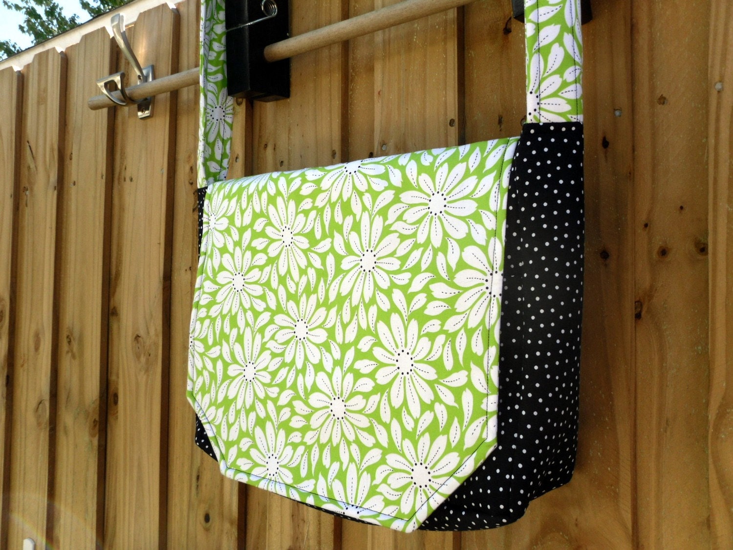 Messenger Style Laptop bag - lime green