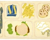 Old fashioned School Lunch Tray Print