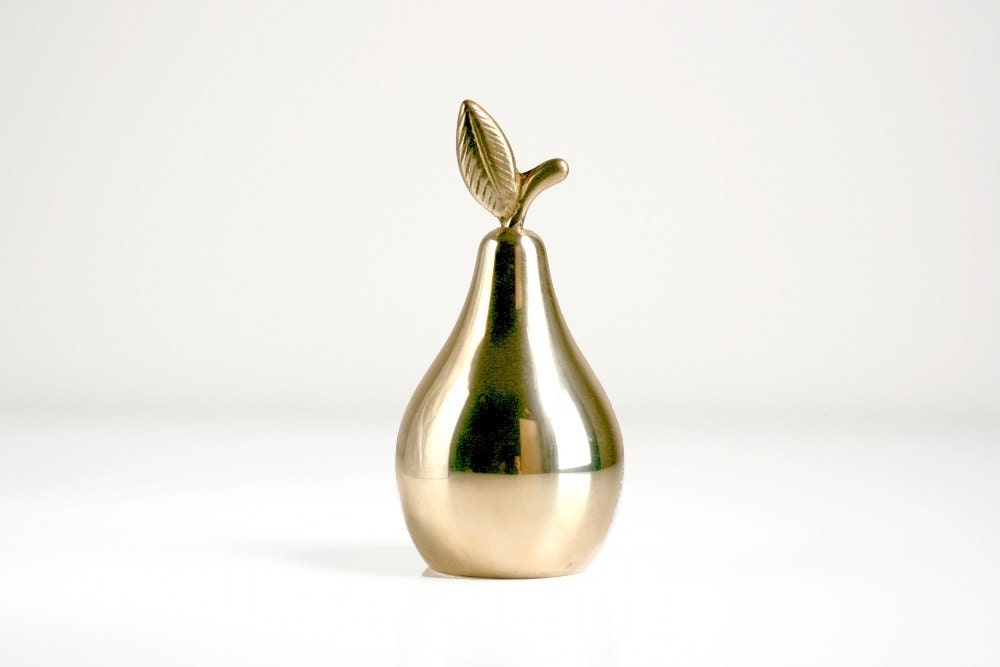 Vintage Brass Pear Bell