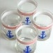 Set of Four Vintage Anchor Glasses