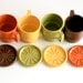 Vintage Tupperware Mugs with Coasters / Lids