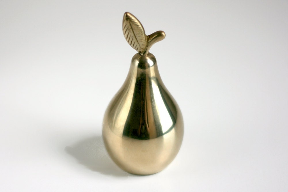 Vintage Brass Pear Bell