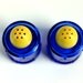 Vintage Cobalt and Yellow Salt and Pepper Shakers