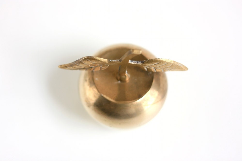 Vintage Brass Apple Bell