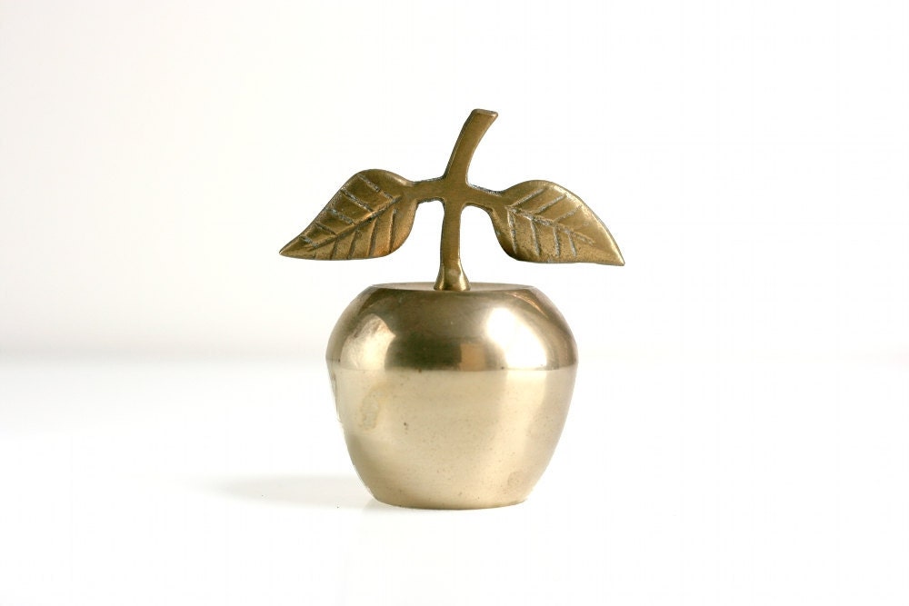 Vintage Brass Apple Bell