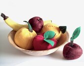 Felt Fruit Pattern - Instant Download - Apple Banana Strawberry Pattern - FRUITY FUN