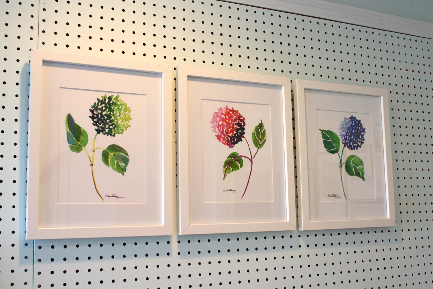 Blue Hydrangea Watercolor Print