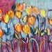 Art Print - Abstract Tulips in Watercolor