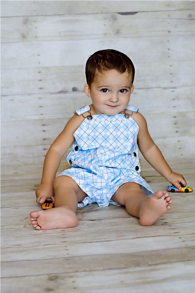 Shortall in Baby Blue Argyle - size 12/18 months
