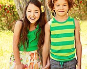 Buy 2 skirts get 1 FREE... Orange Patchwork and Stripes Twirl Skirt....handmade childrens clothing by laken and lila