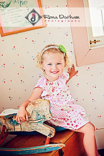 The Pinky Patchwork Peasant Dress..... eco-friendly...sustainable fashion.. handmade childrens clothing by laken and lila