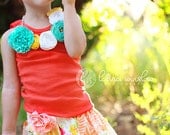 Buy 2 skirts get 1 FREE.. Orange Crush Twirl Skirt...eco-friendly...sustainable fashion..handmade childrens clothing by laken and lila