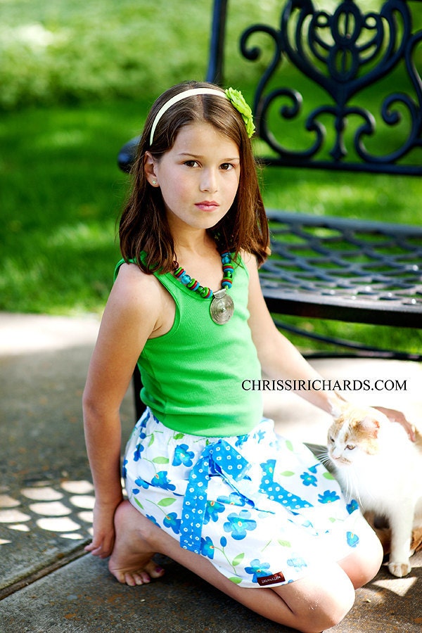 Buy 2 skirts get 1 Free... The Summer Party Twirl Skirt wth Bow....eco friendly...sustainable handmade fashion by laken and lila
