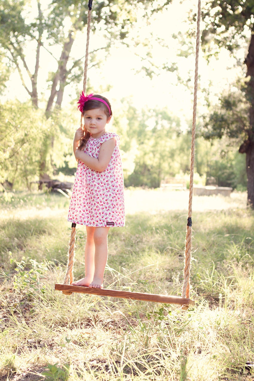 The Ava... Pink Floral Peasant Dress... baby..toddler..girls...eco friendly, sustainable handmade childrens fashion by laken and lila