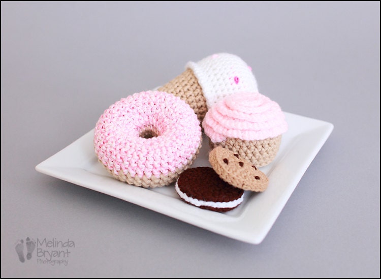 Crochet Play Food Sweet Shop Treats