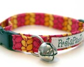 Breakaway Cat Collar in Pink Retro Nest